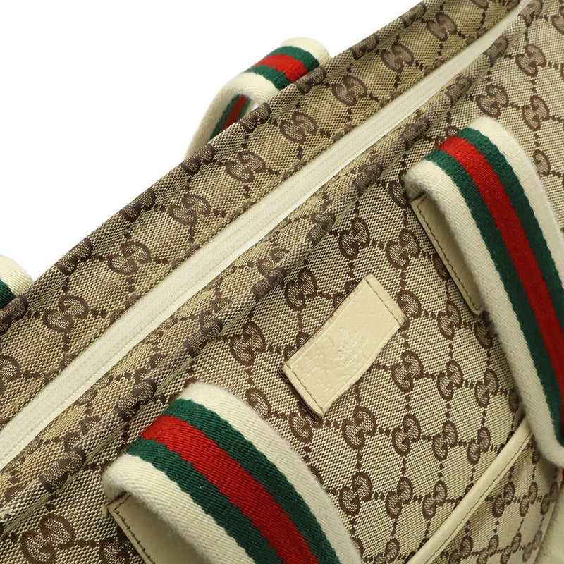 Diaper Web Strap Tote Gg Canvas Large