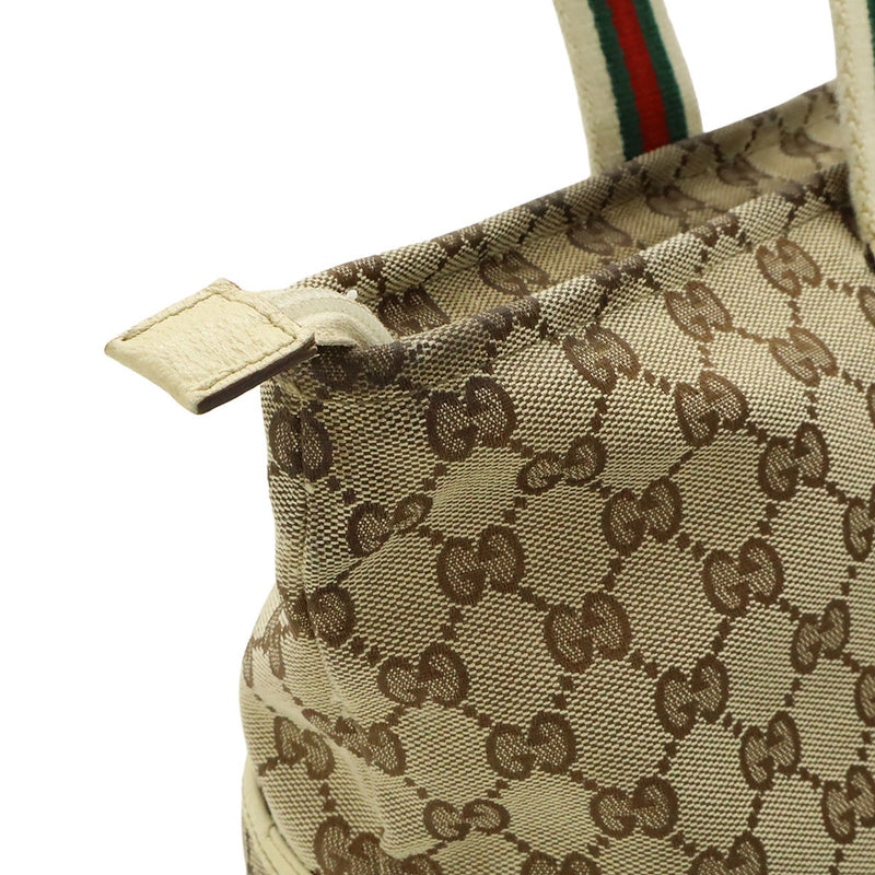 Diaper Web Strap Tote Gg Canvas Large