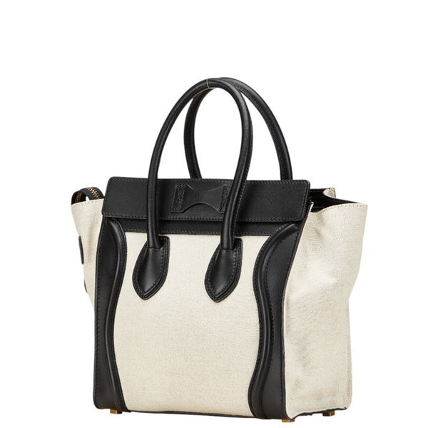 Luggage Bag Canvas And Leather Micro