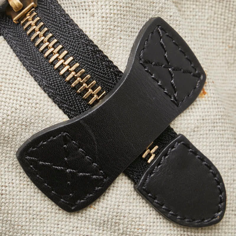 Luggage Bag Canvas And Leather Micro