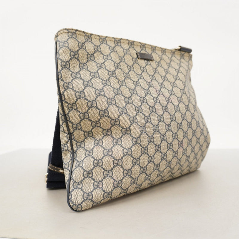 Zip Top Messenger Bag Gg Coated Canvas