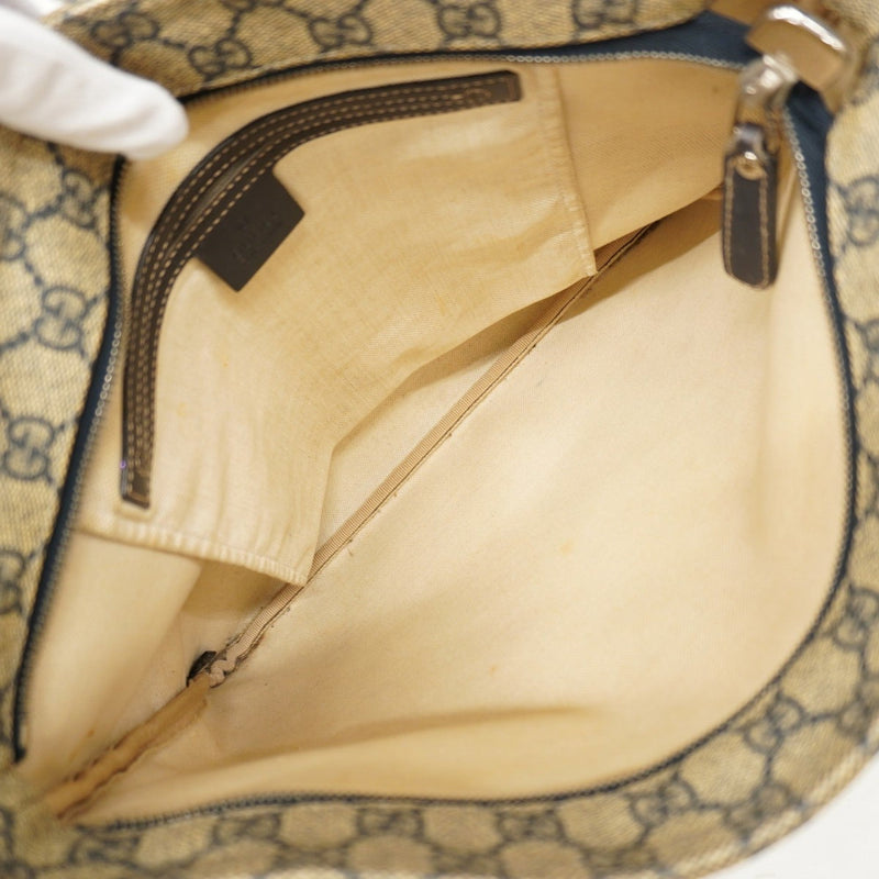 Zip Top Messenger Bag Gg Coated Canvas