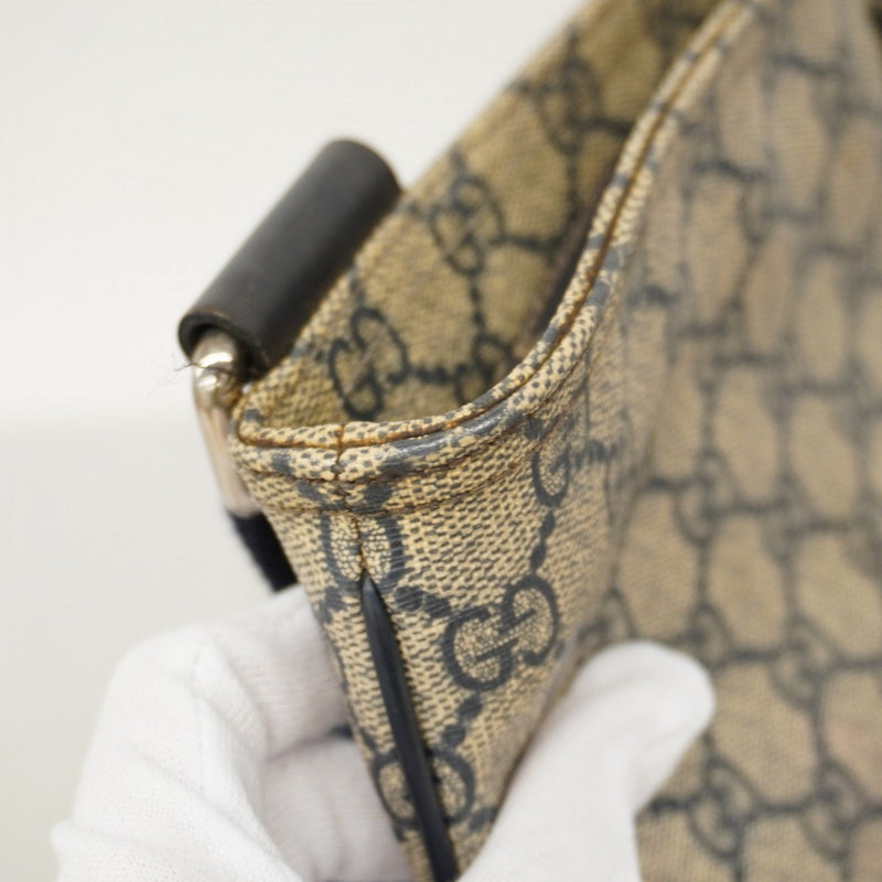 Zip Top Messenger Bag Gg Coated Canvas