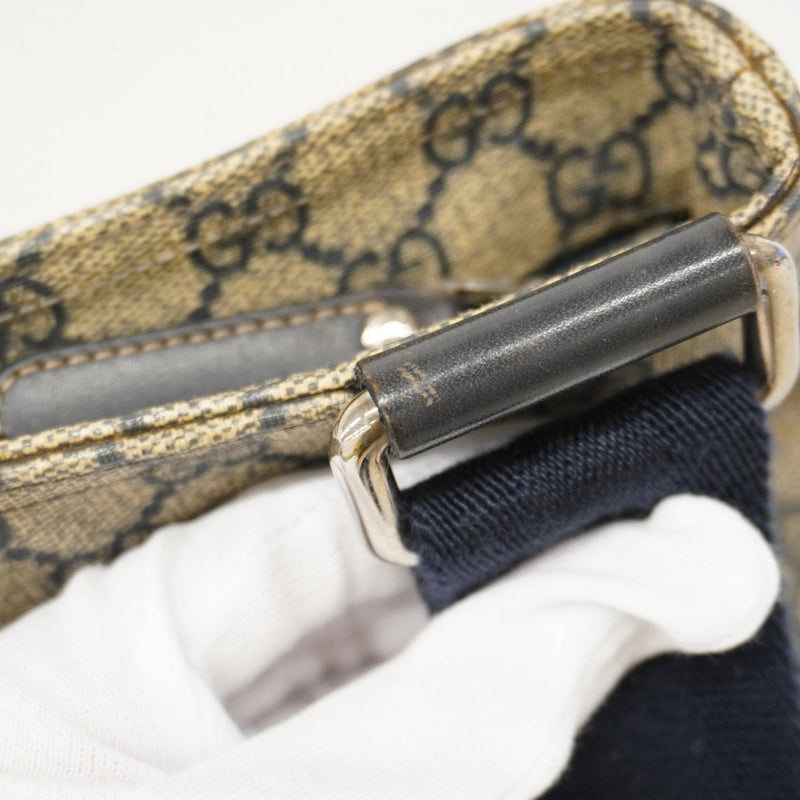 Zip Top Messenger Bag Gg Coated Canvas