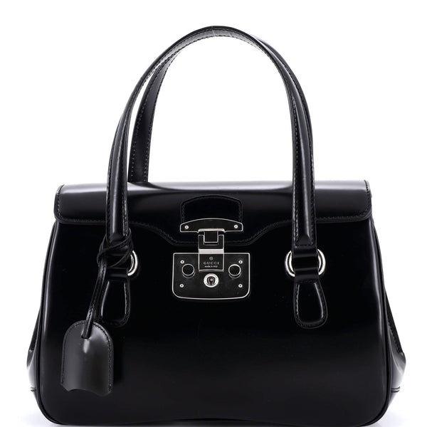 Lady Lock Satchel Leather Medium