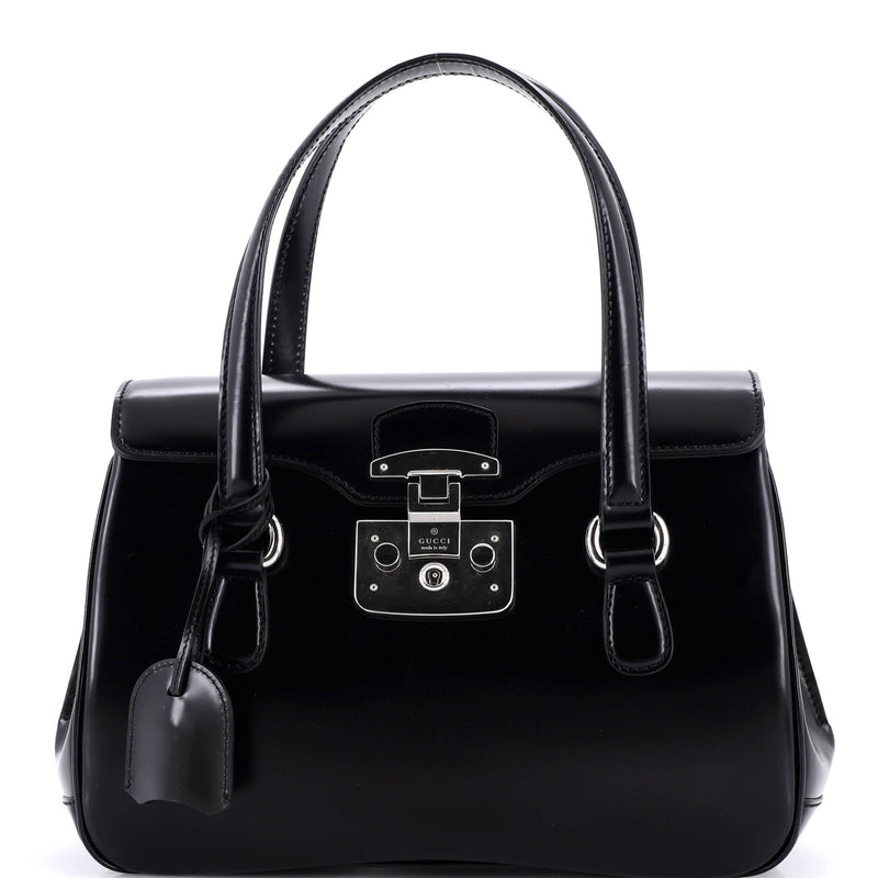 Lady Lock Satchel Leather Medium