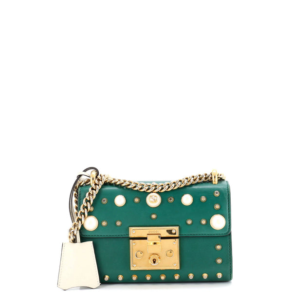 Pearly Padlock Shoulder Bag Studded