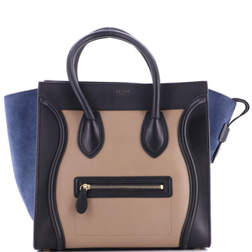 Tricolor Luggage Bag Leather Mini