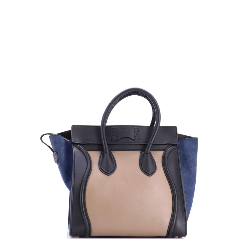 Tricolor Luggage Bag Leather Mini