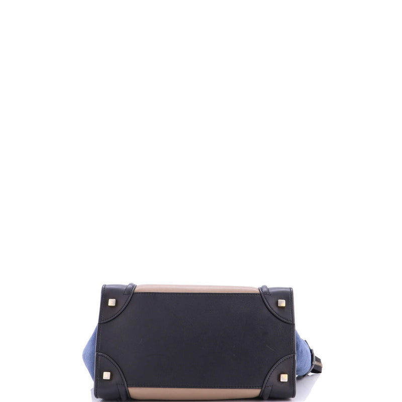 Tricolor Luggage Bag Leather Mini