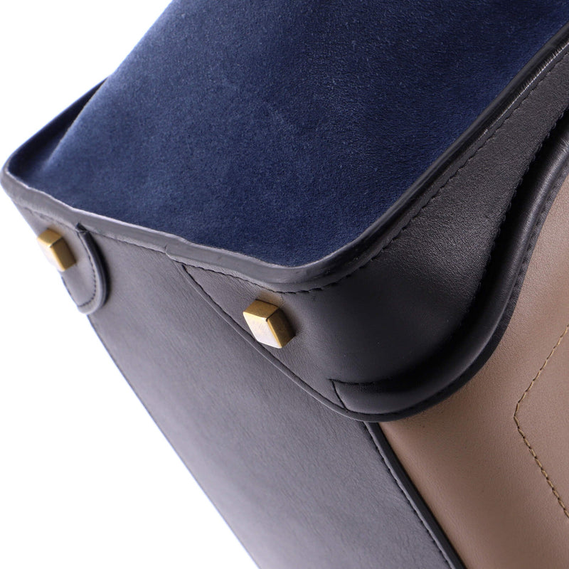 Tricolor Luggage Bag Leather Mini