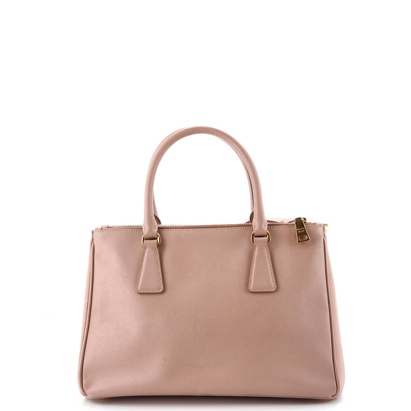 Double Zip Lux Tote Saffiano Leather