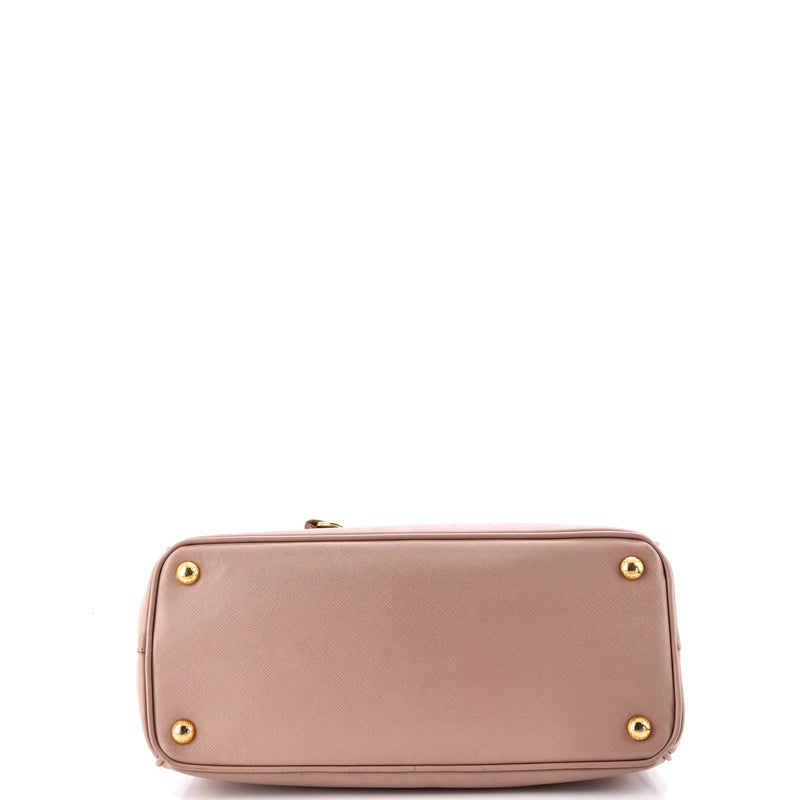 Double Zip Lux Tote Saffiano Leather