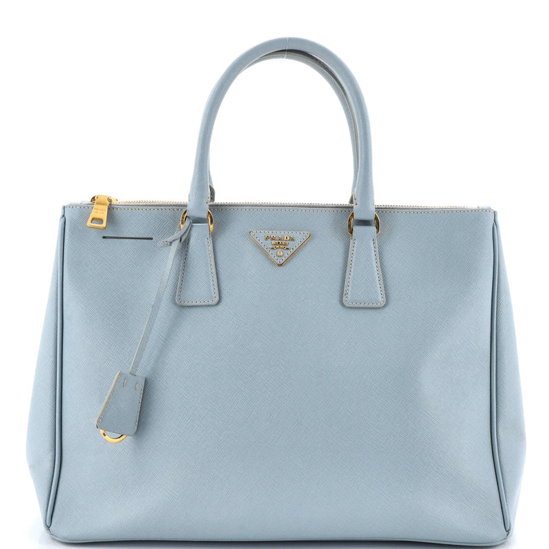 Double Zip Lux Tote Saffiano Leather