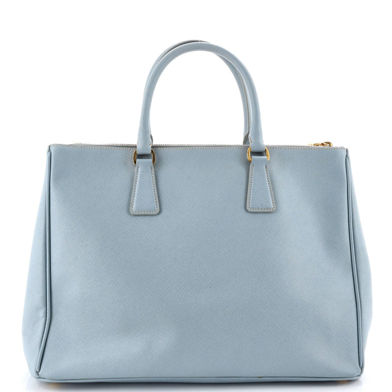 Double Zip Lux Tote Saffiano Leather