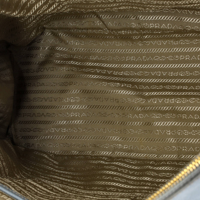 Double Zip Lux Tote Saffiano Leather