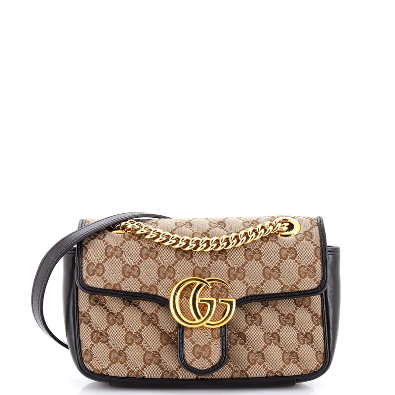 Gg Marmont Flap Bag Diagonal Quilted