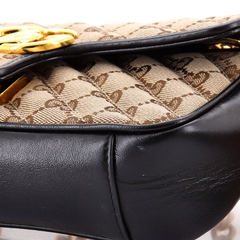 Gg Marmont Flap Bag Diagonal Quilted