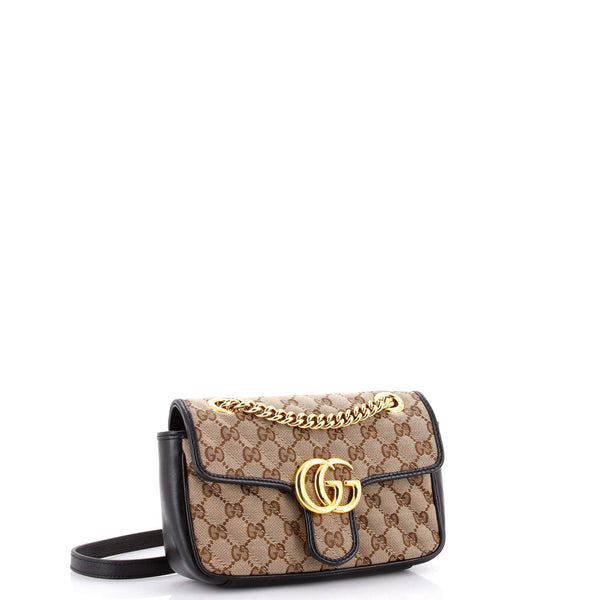 Gg Marmont Flap Bag Diagonal Quilted