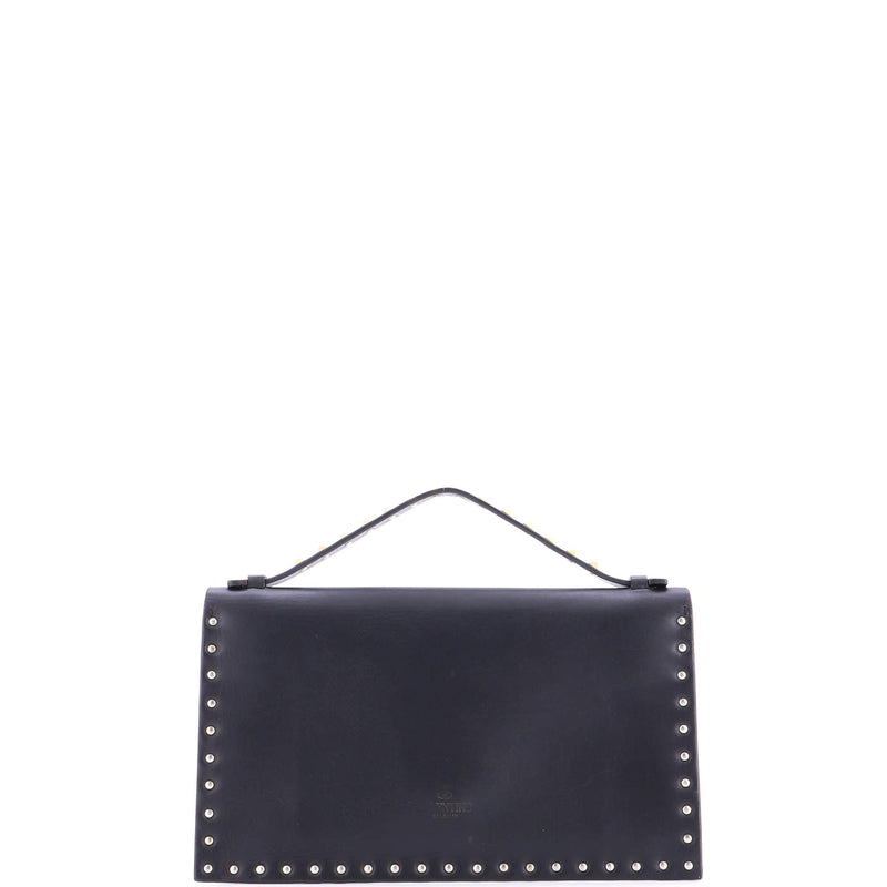Rockstud Flip Lock Top Handle Bag
