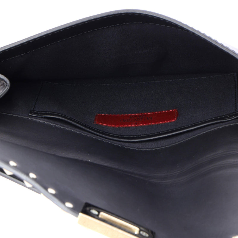 Rockstud Flip Lock Top Handle Bag