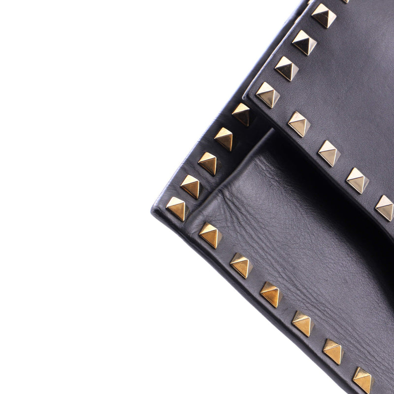 Rockstud Flip Lock Top Handle Bag
