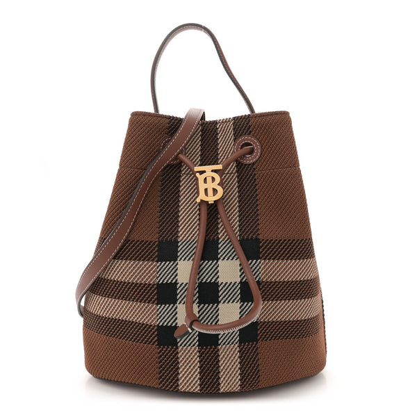 Knitted Check Calfskin Tb Small