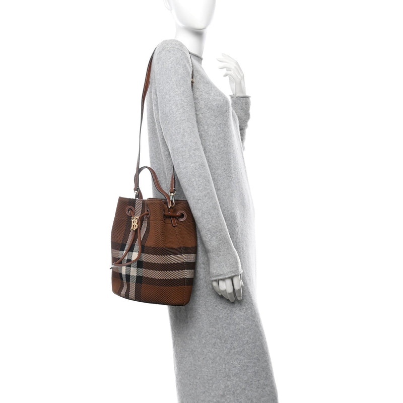 Knitted Check Calfskin Tb Small