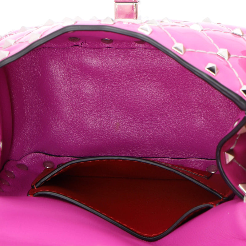 Rockstud Spike Flap Bag Quilted Patent