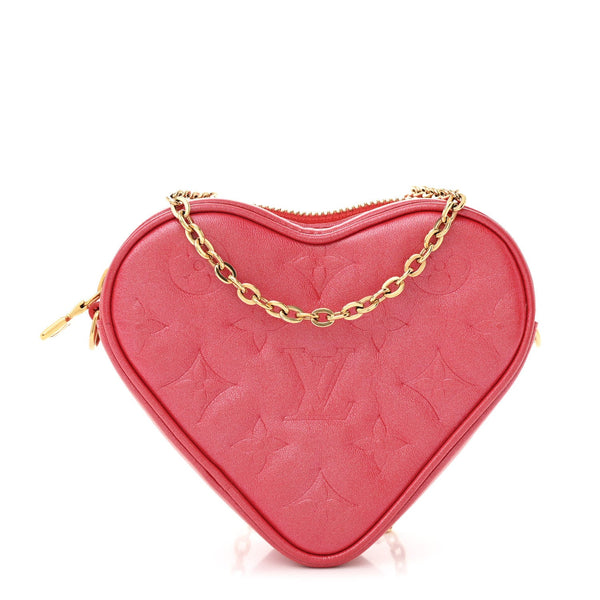 Lambskin Embossed Fall In Love Sac Coeur