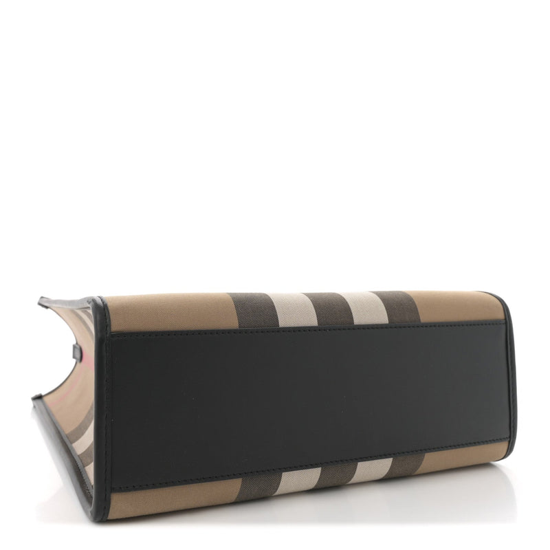 Calfskin House Check Small N/S Tote