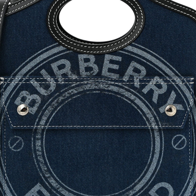 Denim Smooth Calfskin Mini Pocket Bag