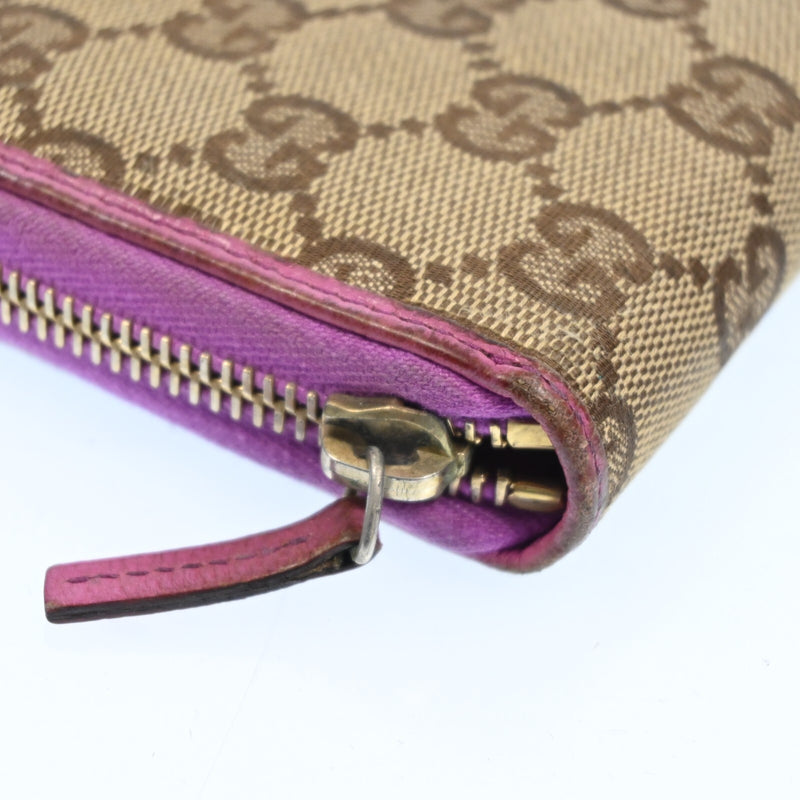 Gucci Gg Canvas Leather Round