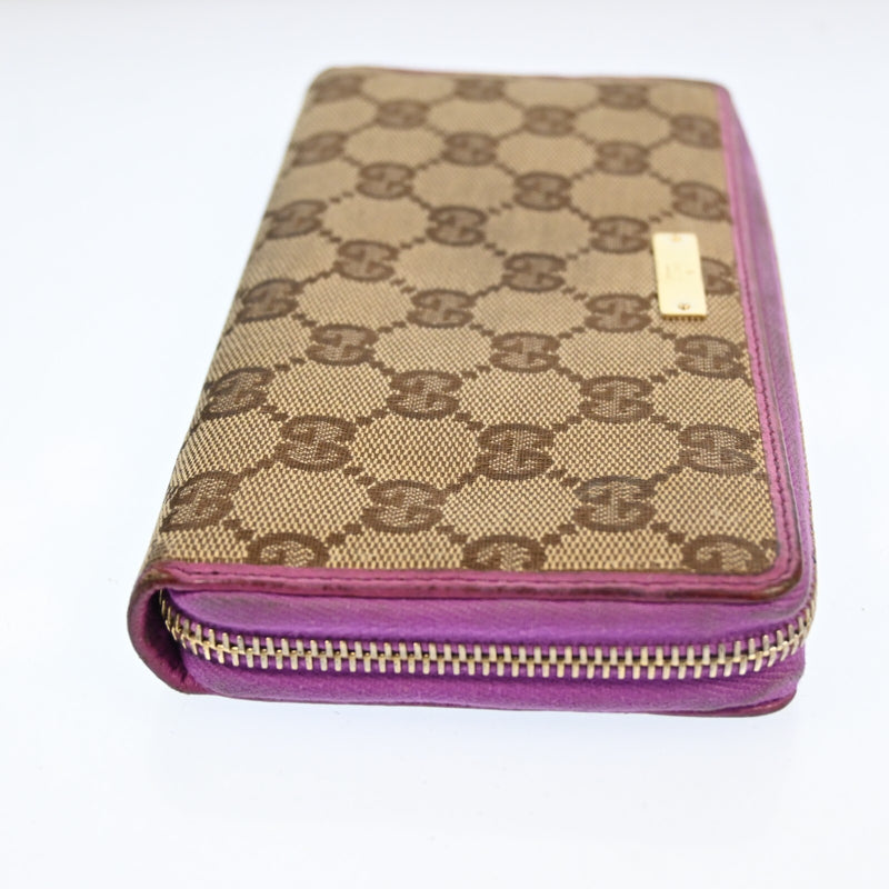 Gucci Gg Canvas Leather Round