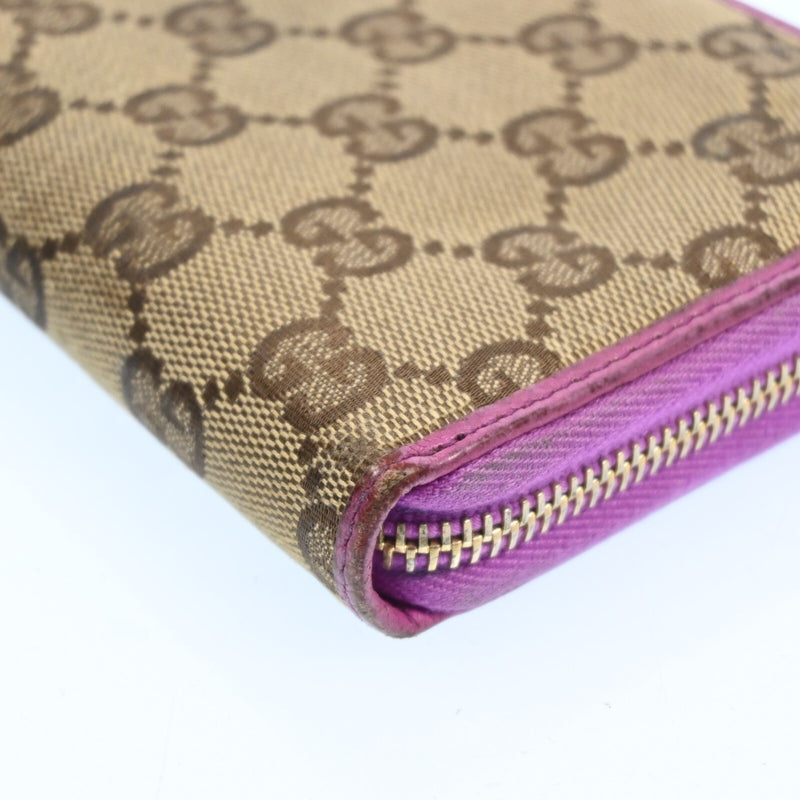 Gucci Gg Canvas Leather Round