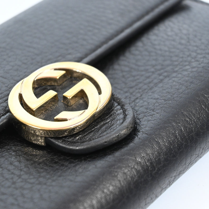 Gucci Gg Leather Interlocking Long