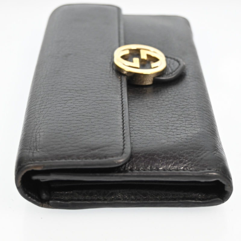 Gucci Gg Leather Interlocking Long