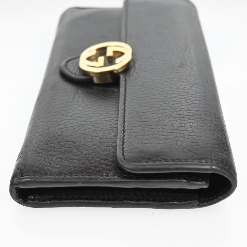 Gucci Gg Leather Interlocking Long