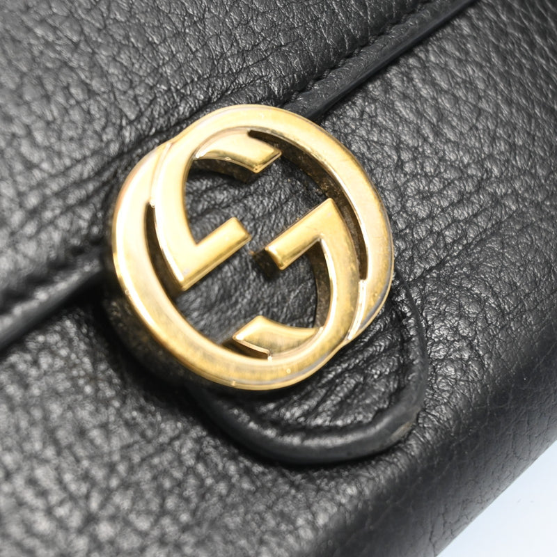 Gucci Gg Leather Interlocking Long