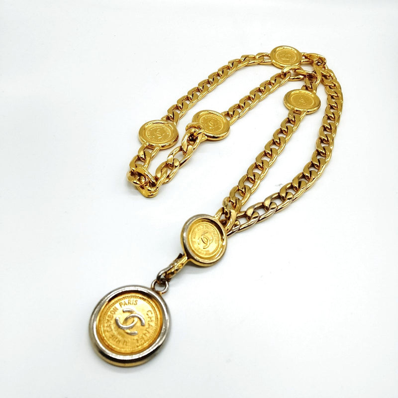 Chanel Vintage Chain Belt Medal Cc Logo