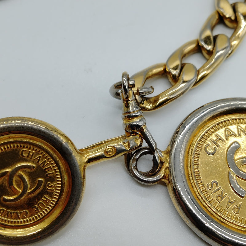 Chanel Vintage Chain Belt Medal Cc Logo