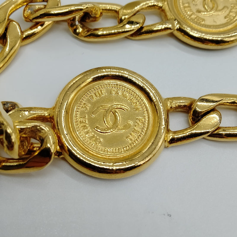 Chanel Vintage Chain Belt Medal Cc Logo