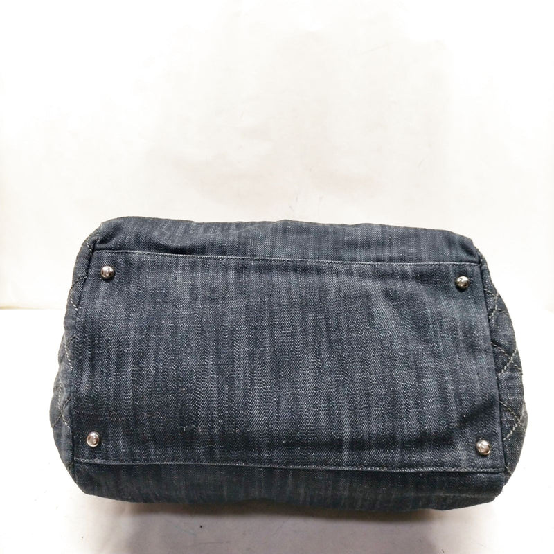 Chanel Tote Bag Navy Blue Denim
