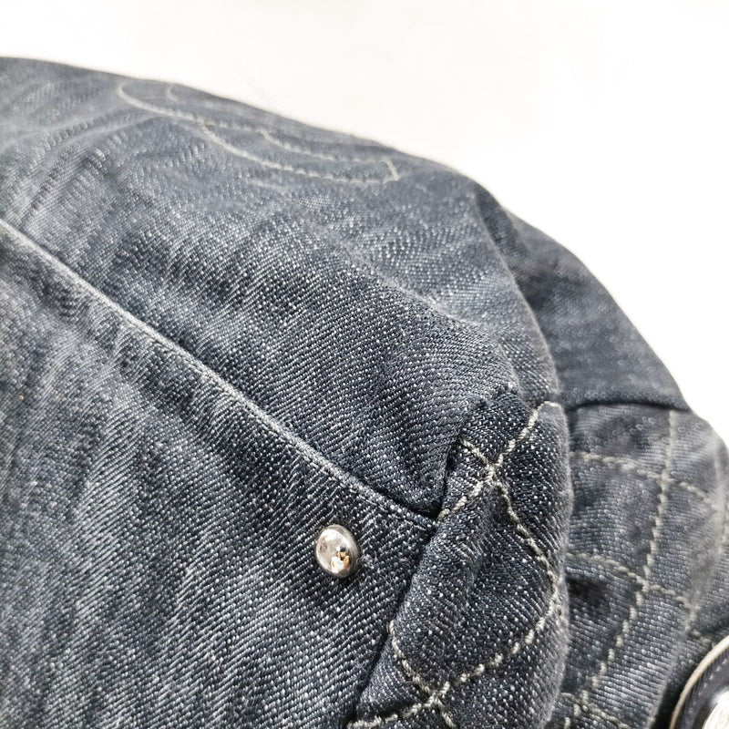 Chanel Tote Bag Navy Blue Denim