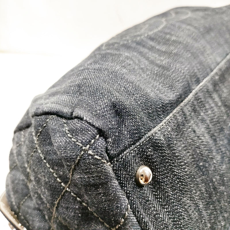 Chanel Tote Bag Navy Blue Denim