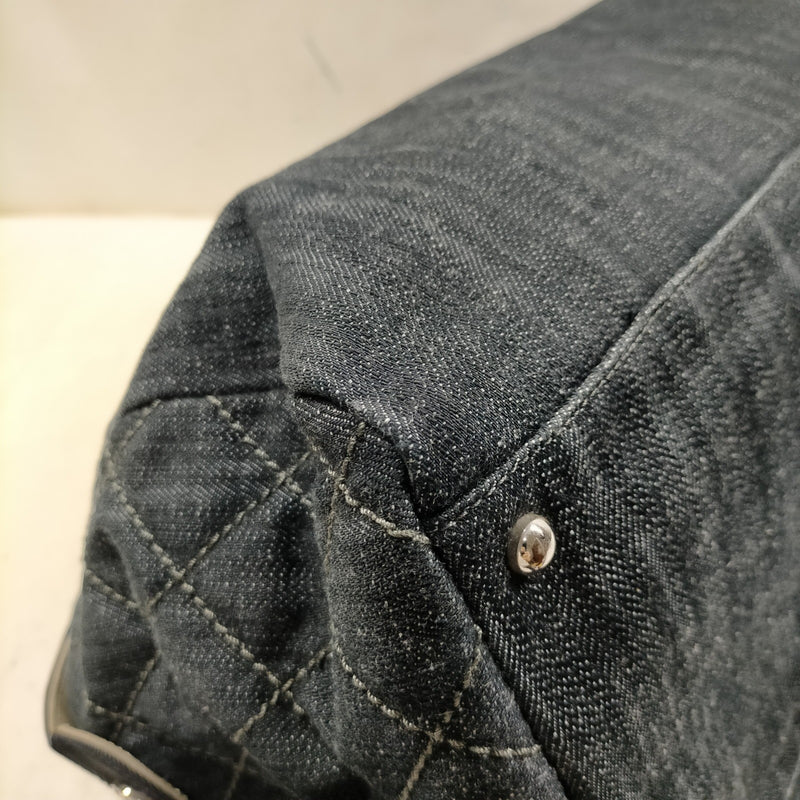 Chanel Tote Bag Navy Blue Denim