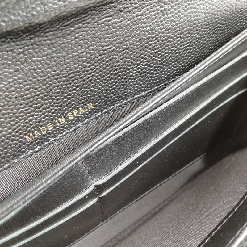 Chanel Long Wallet Black Caviarskin