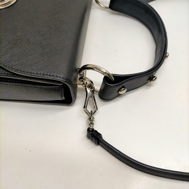 Prada Hand Bag Black Leather