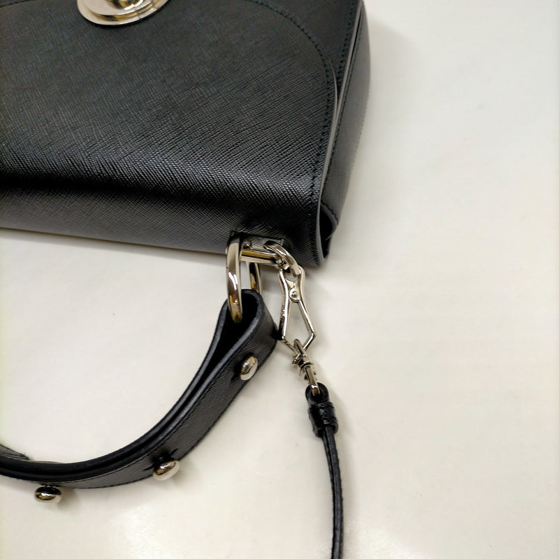 Prada Hand Bag Black Leather