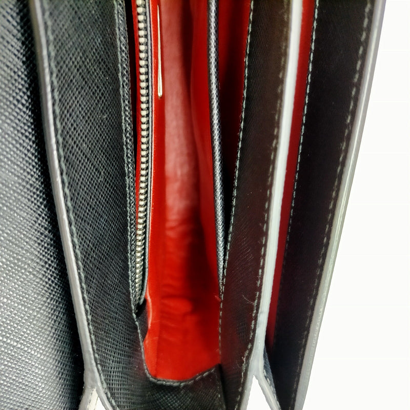 Prada Hand Bag Black Leather